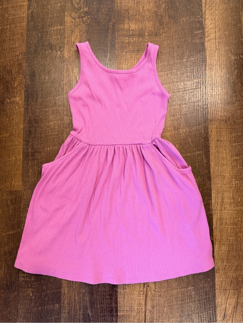 Cat & Jack Pink Ribbed Tank Dress with Side Pockets
